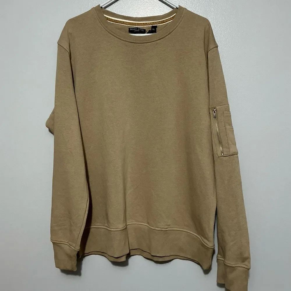Brave Soul Men's Tan Sweatshirt NWT size XL
